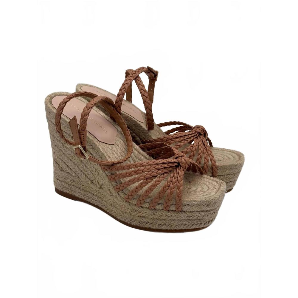 NEW LOEFFLER RANDALL women's pamela mignon knot wedge in dune